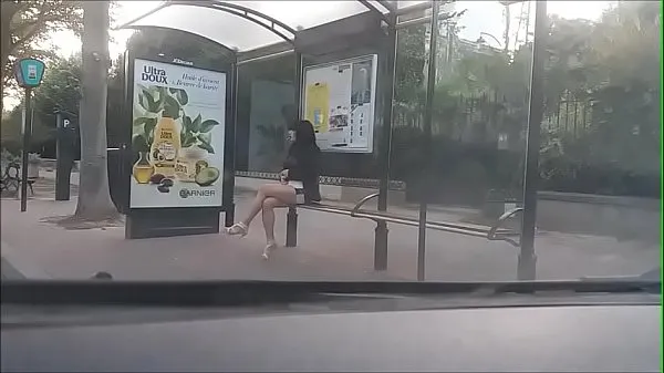 Vis bitch at a bus stop mine filmer