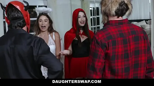 Show Cosplay (Lacey Channing) (Pamela Morrison) Receive Juicy Halloween Treat From StepDaddies my Movies