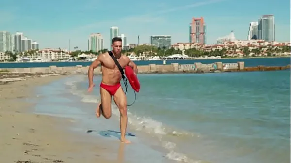 Show GAYWIRE - Beefcake Lifeguard Rescues Drowning Swimmer, Then Pounds His Ass my Movies