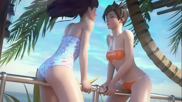 Mostrar D.Va y Tracer en Vacation Overwatch (Animación con sonido mis películas