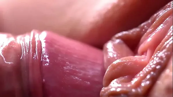 Vis Extremily close-up pussyfucking. Macro Creampie mine film