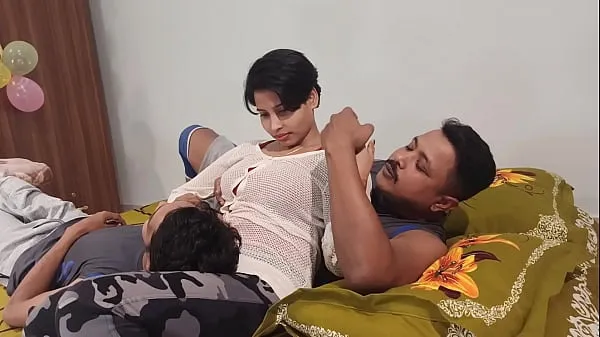 Show amezing threesome sex step sister and brother cute beauty .Shathi khatun and hanif and Shapan pramanik my Movies